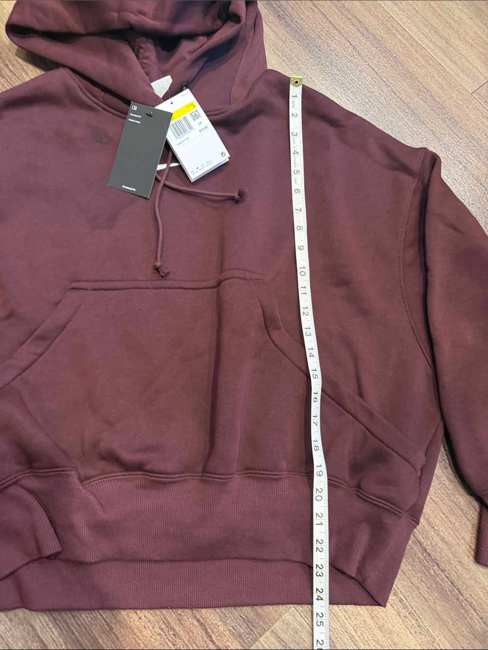 NWT Nike Phoenix Fleece Maroon Hooded Sweatshirt and Joggers Set - Picture 7 of 12